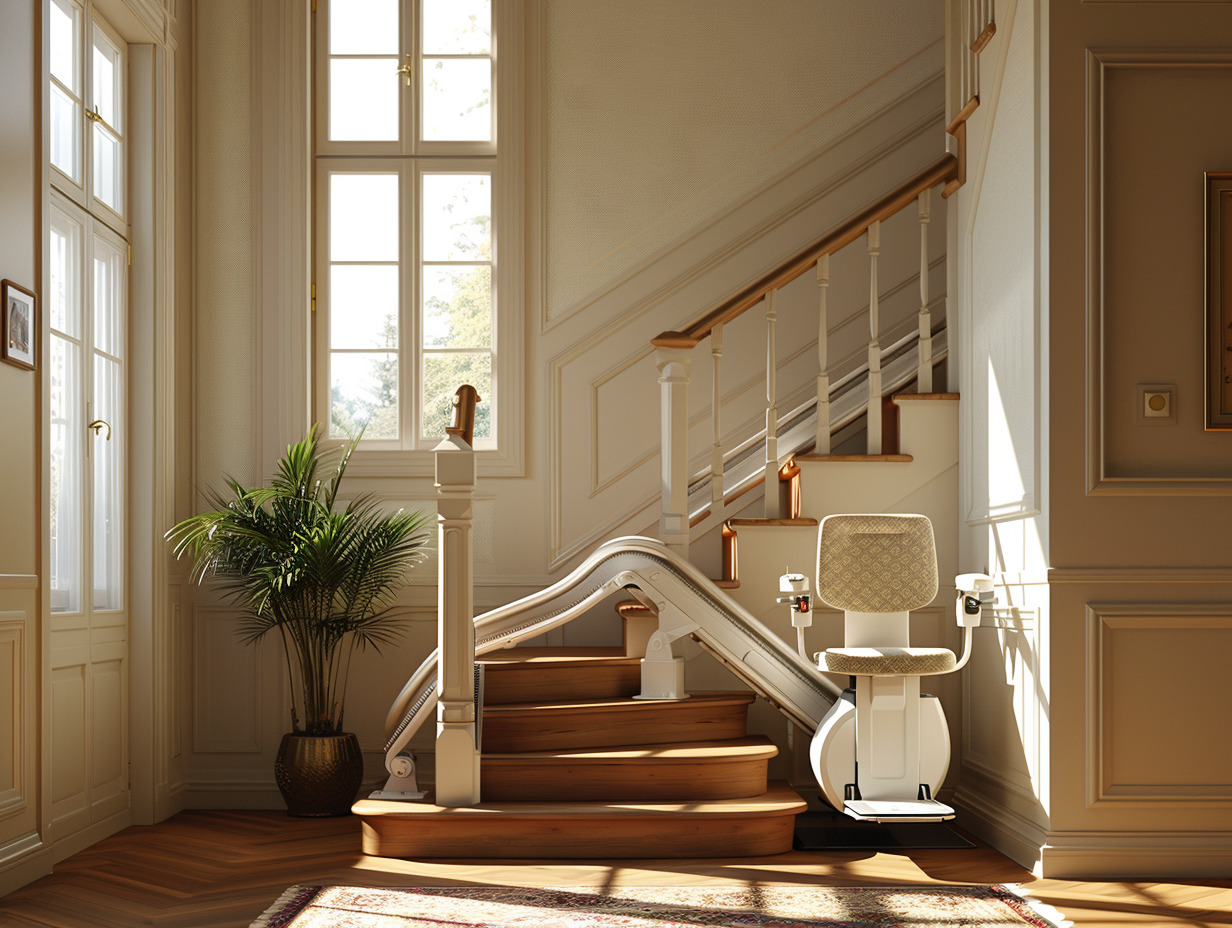 monte-escalier debout