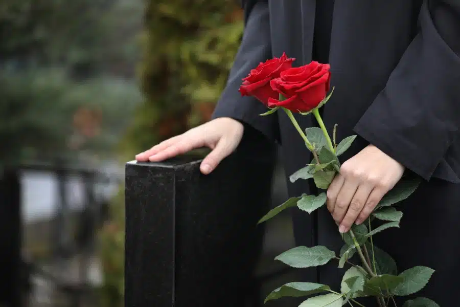 une rose pour un décès