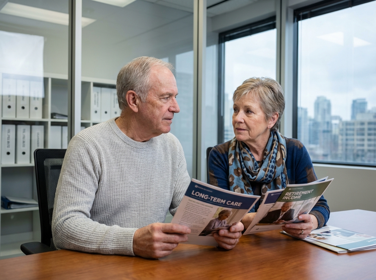 Couple senior discute d